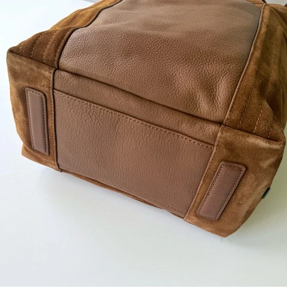 Hammitt Otis Tote Bag in Mahogany Brushed Suede w/ Leather Trim - Picture 13 of 16